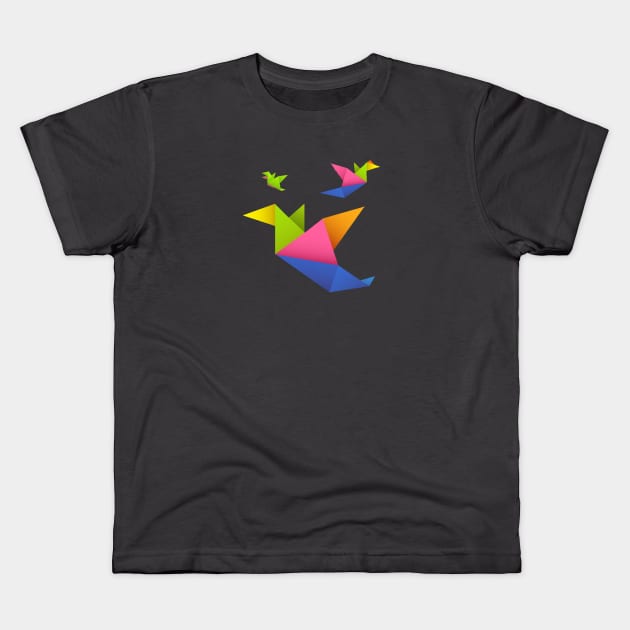 origami Kids T-Shirt by mohamed705